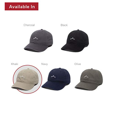 Outdoor Cap Standard Mountain dad hat-Unstructured Soft Cotton Cap, Khaki, One Size