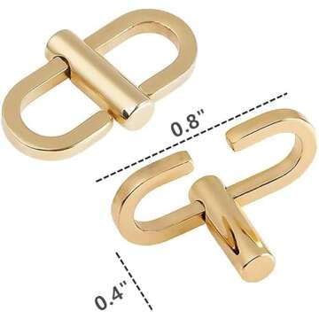 ZHU YU CHUN 10 Pcs Adjustable Metal Buckles for Chain Strap Bag,Small Chain Ring Clip with a Simple ...