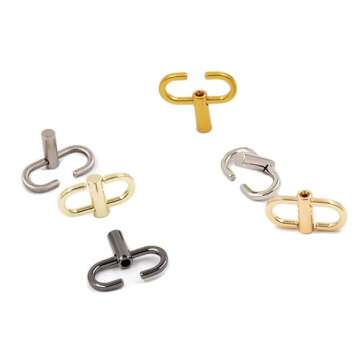 ZHU YU CHUN 10 Pcs Adjustable Metal Buckles for Chain Strap Bag,Small Chain Ring Clip with a Simple Opening to Shorten Length of Metal Chain(5 color set)