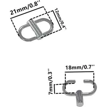 ZHU YU CHUN 10 Pcs Adjustable Metal Buckles for Chain Strap Bag,Small Chain Ring Clip with a Simple Opening to Shorten Length of Metal Chain(5 color set)