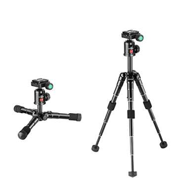 NEEWER 20 inch Mini Tripod for Camera with 360° Ball Head, 1/4" Arca Type Quick Release Plate and Carrying Bag, Compact Desktop Tripod for DSLR Camera, Video Camcorder up to 11lb/5kg