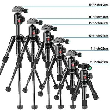 NEEWER 20 inch Mini Tripod for Camera with 360° Ball Head, 1/4" Arca Type Quick Release Plate and Carrying Bag, Compact Desktop Tripod for DSLR Camera, Video Camcorder up to 11lb/5kg