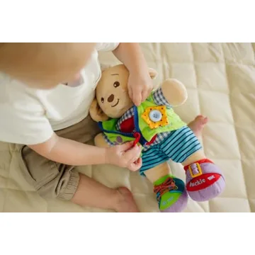 Genius Baby Toys Learn to Dress Doll for Fine Motor Skills - Sensory Buckle Toy - 11" Tall - Learn Fine Motor Skills - Perfect Size for Small Hands - Great for ASD or Fidget Toy