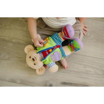 Genius Baby Toys Learn to Dress Doll for Fine Motor Skills - Sensory Buckle Toy - 11" Tall - Learn Fine Motor Skills - Perfect Size for Small Hands - Great for ASD or Fidget Toy