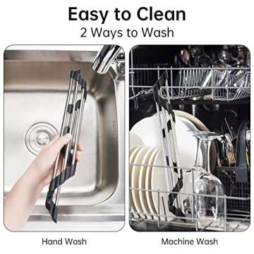 Tomorotec Stainless Steel Space-Saving Dish Drying Rack