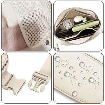 Amazerbst Belt Bag, Fanny Pack, Everywhere Belt Bag,40 Inch Adjustable Strap,Belt Bag for Women and Men,Waterproof