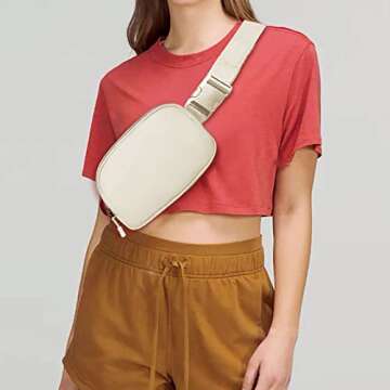 Amazerbst Belt Bag, Fanny Pack, Everywhere Belt Bag,40 Inch Adjustable Strap,Belt Bag for Women and Men,Waterproof