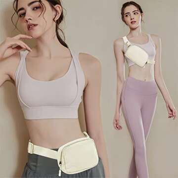 Amazerbst Belt Bag, Fanny Pack, Everywhere Belt Bag,40 Inch Adjustable Strap,Belt Bag for Women and Men,Waterproof