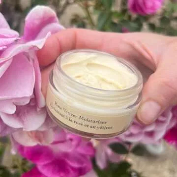 evanhealy Rose Vetiver Moisturizer | Facial Cream for All Skin Types - Lightweight Formula Packed with Antioxidants - Balancing for All Skin Types