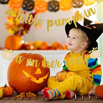 Pumpkin Banner for Fall Birthday & Baby Shower Decorations
