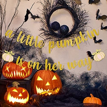 Pumpkin Banner for Fall Birthday & Baby Shower Decorations