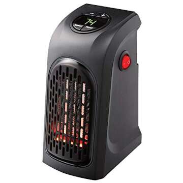 Ontel Handy Heater Deluxe - 400 Watt Personal Plug-In Heater with Remote Control and Digital Display