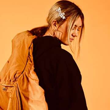 Waydress 4 Pcs Rhinestone Bridal Hair Clip Leaf Wedding Hairpin Bride Crystal Hair Barrette Accessories for Women (Gold, Rhinestone Style)