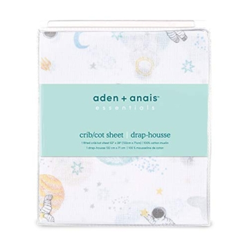 aden + anais Essentials Classic Crib Sheet in Soft Muslin