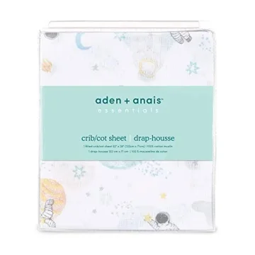 aden + anais Essentials Classic Crib Sheet in Soft Muslin