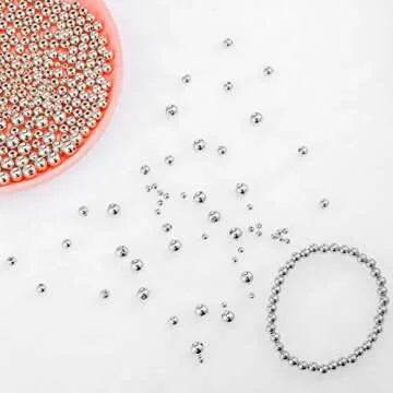 WILLBOND 1200 Silver Beads for Jewelry Making Kits