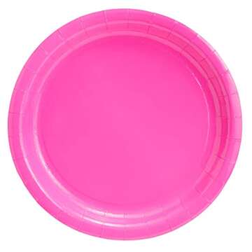 Juvale Hot Pink Party Supplies Set for 24 Guests