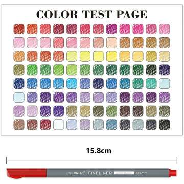 Shuttle Art 100 Colors Fineliner Pen Set 0.4mm