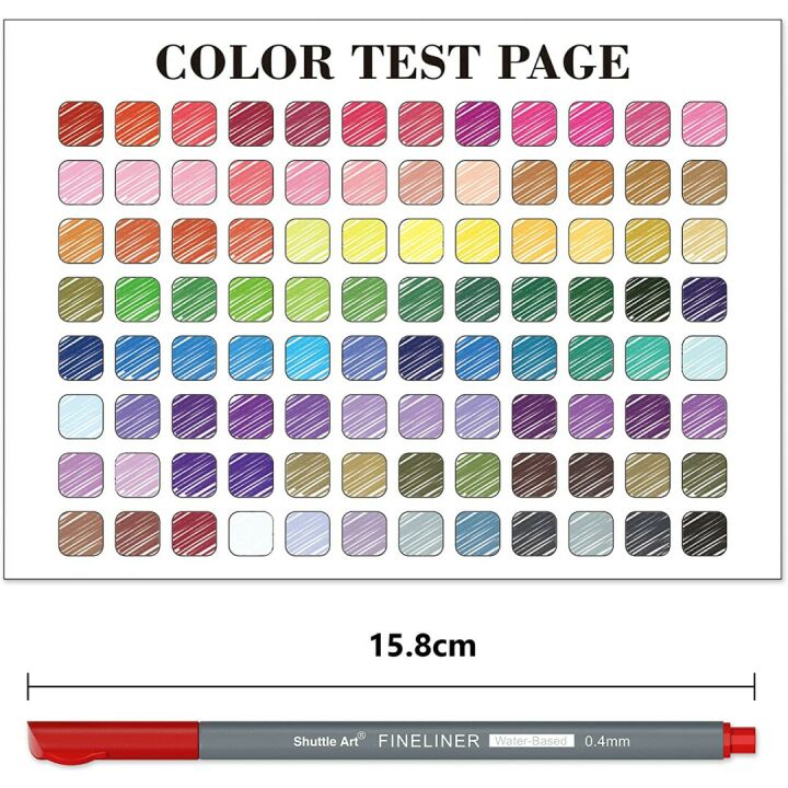 Shuttle Art 100 Colors Fineliner Pen Set 0.4mm