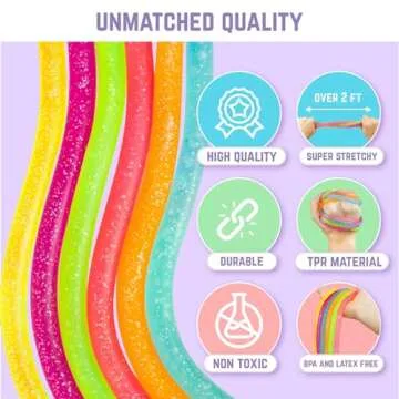 BUNMO Stretchy Strings - Sensory Toys for Toddlers - Stimulating & Addictive Sensory Toys for Kids -...