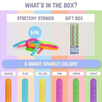 BunMo Glitter Stretchy Strings - Fidget Sensory Toys