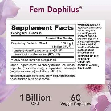 Jarrow Fem-Dophilus Probiotics 1 Billion CFU for Women Health