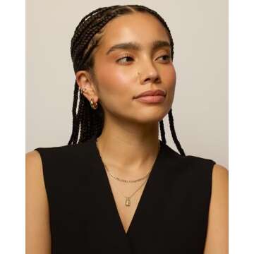 PAVOI Elegant Double Dog Tag Pendant Necklace for Women