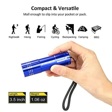 BYB 9 LED Mini Flashlights 4-Pack for All Occasions