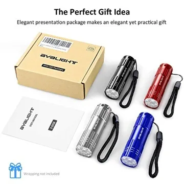 BYB 9 LED Mini Flashlights 4-Pack for All Occasions