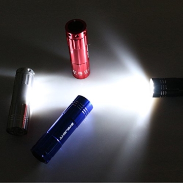 BYB 9 LED Mini Flashlights 4-Pack for All Occasions
