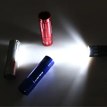 BYB 9 LED Mini Flashlights 4-Pack for All Occasions