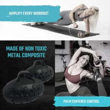 Egg Weights Cardio 2.0 lbs. (2 Eggs, 1.0 lb Each) Set Ultra-Dense Metal Alloy Hand Weights with Anti-Slip Finger Loop for Yoga, Fitness Training for Men and Women - + Free E-Book Workout Guide