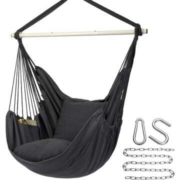 Y-STOP Hammock Chair - Cozy Hanging Rope Swing for Relaxation