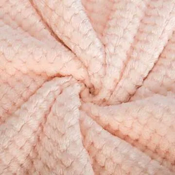 Fuzzy Blanket or Fluffy Blanket for Baby, Soft Warm Cozy Coral Fleece Toddler, Infant or Newborn Receiving Blanket for Crib, Stroller, Travel, Decorative (28Wx40L, XS-Peach)