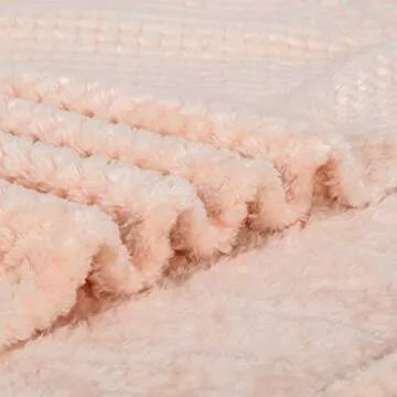 Fuzzy Blanket or Fluffy Blanket for Baby, Soft Warm Cozy Coral Fleece Toddler, Infant or Newborn Receiving Blanket for Crib, Stroller, Travel, Decorative (28Wx40L, XS-Peach)