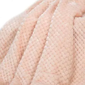 Fuzzy Blanket or Fluffy Blanket for Baby, Soft Warm Cozy Coral Fleece Toddler, Infant or Newborn Receiving Blanket for Crib, Stroller, Travel, Decorative (28Wx40L, XS-Peach)