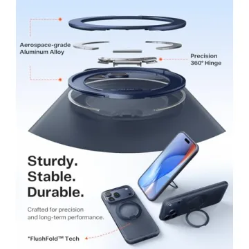 Torras 360 Magnetic Stand Case for iPhone 17 Pro Max