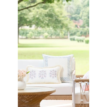 20x20 Coastal Pillow Cover - Water Repellent Elegance