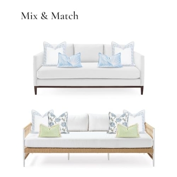 20x20 Coastal Pillow Cover - Water Repellent Elegance