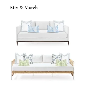 20x20 Coastal Pillow Cover - Water Repellent Elegance