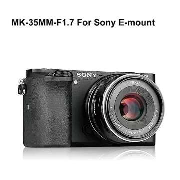 Meike 35mm F1.7 Large Aperture Manual Focus Prime Fixed Lens APS-C Compatible with Sony E-Mount Mirrorless Cameras NEX 3 3N NEX 5R NEX 6 7 A6600 A6400 A5000 A5100 A6000 A6100 A6300 A6500 A3000