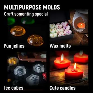 Silicone Chocolate Molds Set of 6 with Free eBook