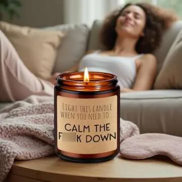 Miracu Calming Candles, Stress Relief Gifts for Women - Funny Aromatherapy Candles for Women, Anxiety Relief for People, Friend, Coworker - Valentines, Calm Down, Birthday, Relaxing Gifts for Men