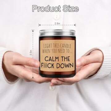 Miracu Calming Candles, Stress Relief Gifts for Women - Funny Aromatherapy Candles for Women, Anxiety Relief for People, Friend, Coworker - Valentines, Calm Down, Birthday, Relaxing Gifts for Men