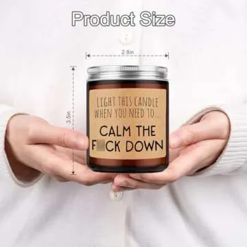 Miracu Calming Candles, Stress Relief Gifts for Women - Funny Aromatherapy Candles for Women, Anxiety Relief for People, Friend, Coworker - Valentines, Calm Down, Birthday, Relaxing Gifts for Men