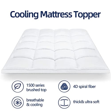 Extra Thick Queen Mattress Topper for Back Pain Relief