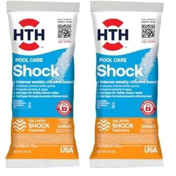 HTH 52031 Swimming Pool Care Shock, Swimming Pool Chlorinator Boosts Chlorine Levels, Cal Hypo Formu...