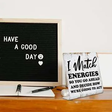 Funny Desk Signs for Women Office, Funny Office Decor for Women Desk, Office Shelf Table Desk Decor for Cowoker Friends Sister Women Gift, Coworker Gifts for Women Office dksg3