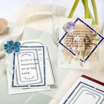 120 PCS Vintage Scrapbook Paper Label for Junk Journal Supplies,Decorative Die-cut Frame Assorted Scrapbooking Papers for Collage,Writing Drawing,DIY Crafts Arts,Bullet Journals,Planners