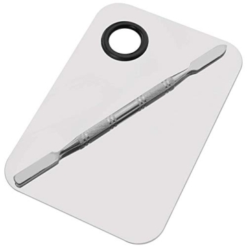 Miamay 6 by 4 Inches Makeup Palette - Stainless Steel Artist Mixing Tool